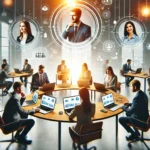 people sitting in and doing work in laptop