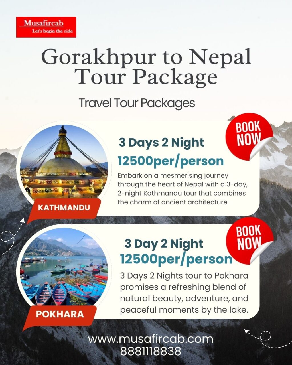 Nepal Tour Package from Gorakhpur