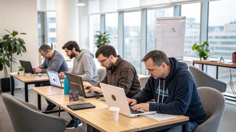 men doing outsourcing services