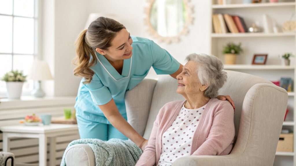 nursing care giving to people