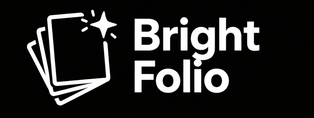 bright folio logo design